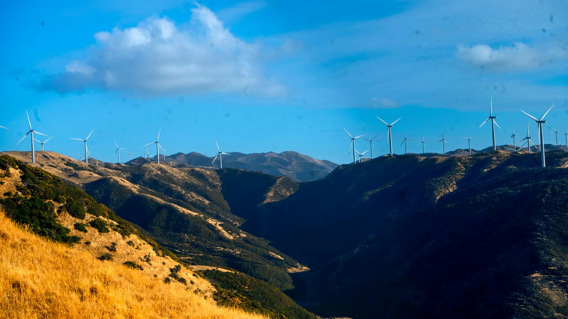 NZ Landscape with turbines - credit to mario ame unsplash